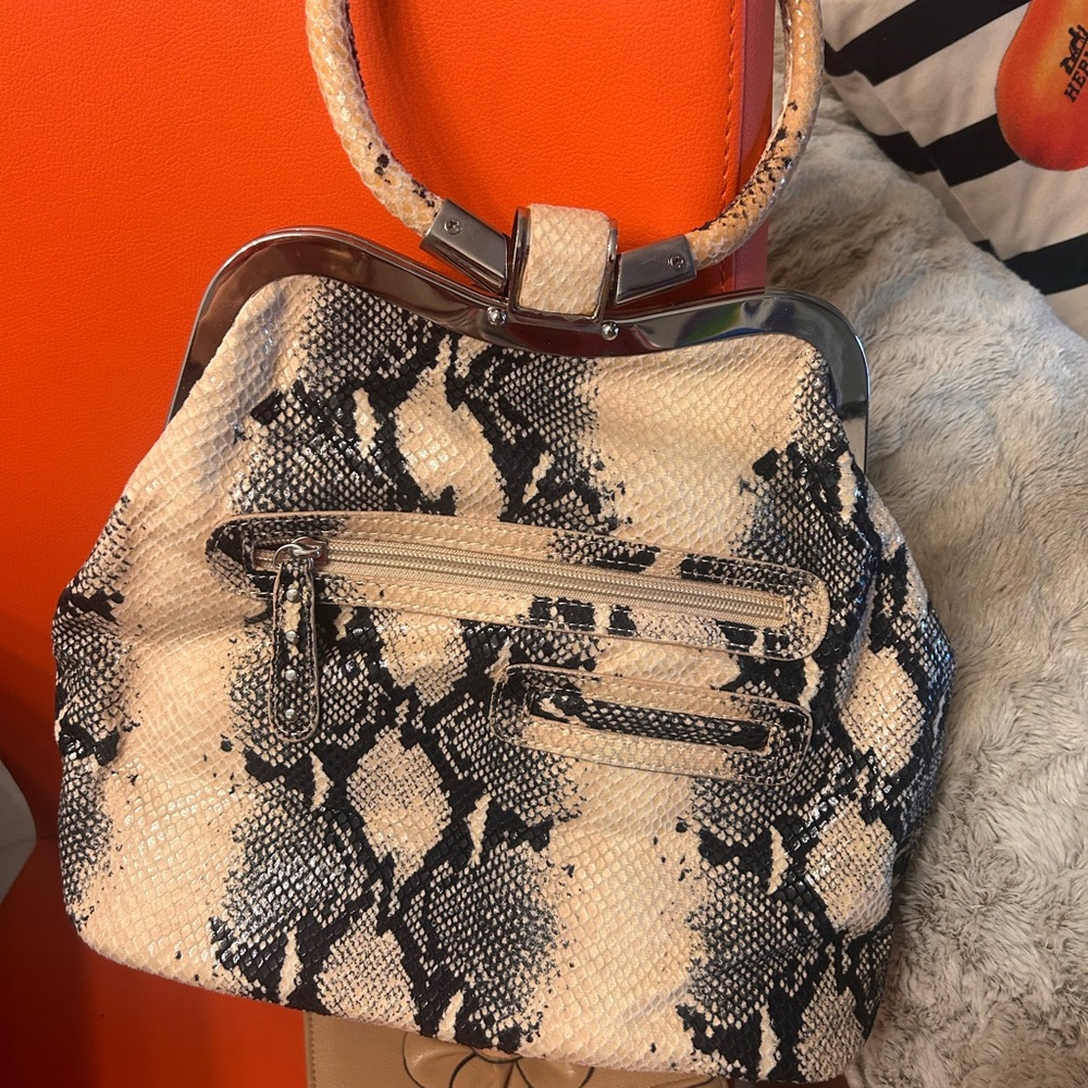 Python Sueded Rosette Bag /Wallet - image 6